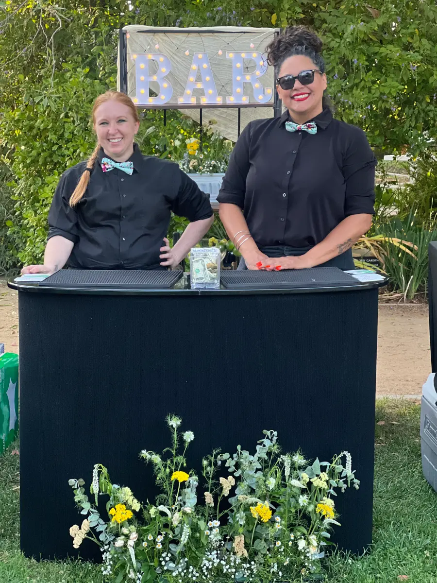 Bamboo Island Catering team serving at a corporate event