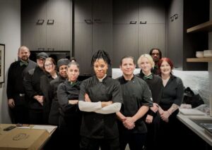 Professional catering staff serving guests at Los Angeles event