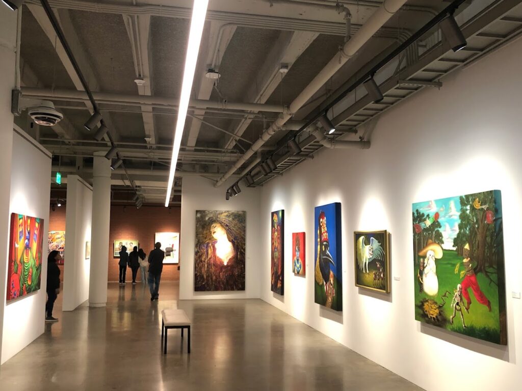 Corporate event catering in the main art gallery of The Cheech Marin Center in Riverside, CA.