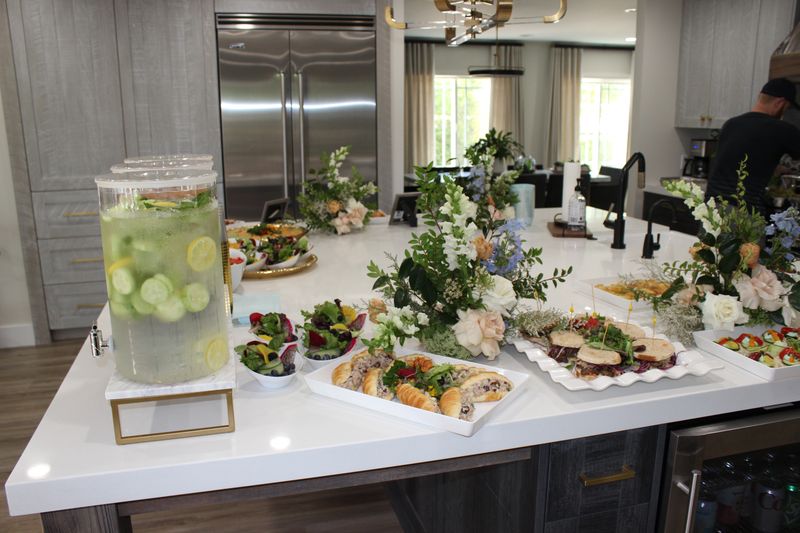 Island-inspired catering setup for social event in Los Angeles